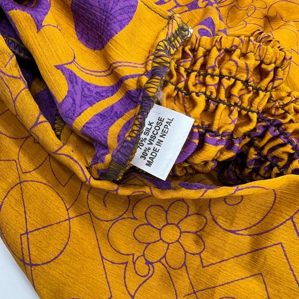 Flowy Skort Vintage Floral Pattern - Picture 5 of 6